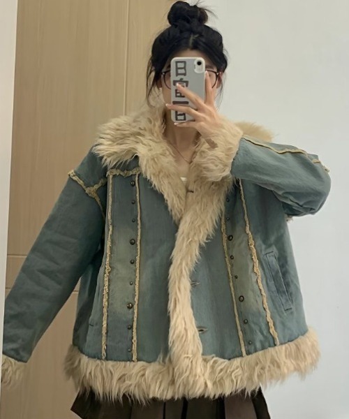 ♡さん専用ファータッチミドルデニムジャケット ファータッチミドルデニムジャケット – ANDOR ONLINE