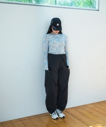 スドーク　ニットパンツ パンツ soduk/スドーク/colored stitch slit knit trousers
