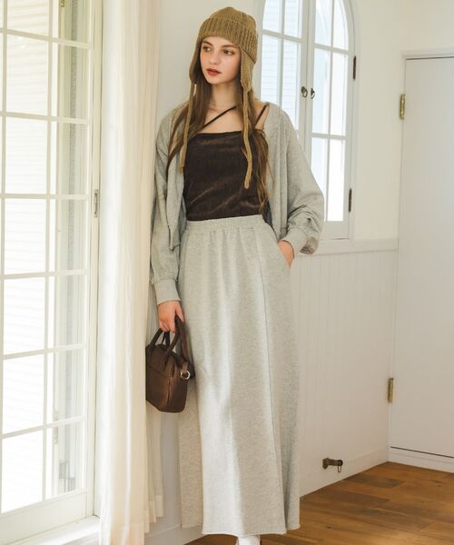 RETRO GIRL（レトロガール）の「ラメベロアカップ付キャミ（キャミソール・レディース・ナチュラル/ブラック/ブラウン・FREE）」の7枚目の写真