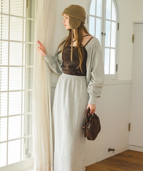 RETRO GIRL（レトロガール）の「ラメベロアカップ付キャミ（キャミソール・レディース・ナチュラル/ブラック/ブラウン・FREE）」の8枚目の写真