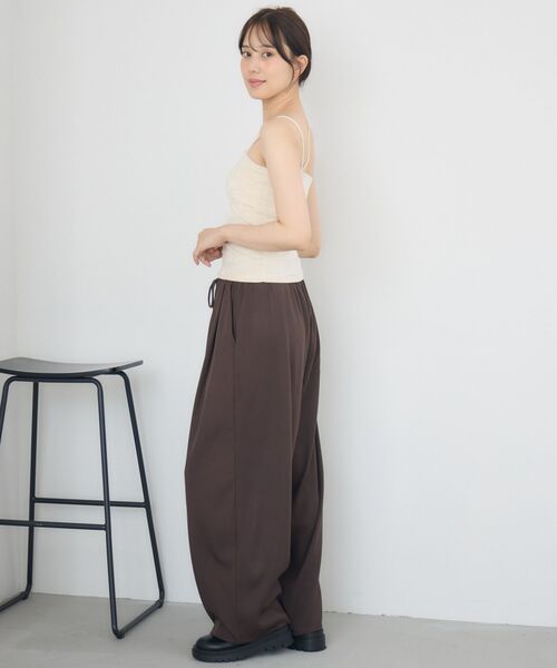 RETRO GIRL（レトロガール）の「ラメベロアカップ付キャミ（キャミソール・レディース・ナチュラル/ブラック/ブラウン・FREE）」の12枚目の写真