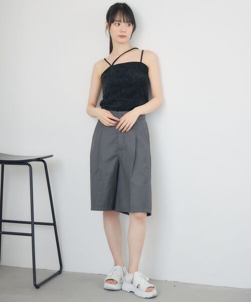 RETRO GIRL（レトロガール）の「ラメベロアカップ付キャミ（キャミソール・レディース・ナチュラル/ブラック/ブラウン・FREE）」の17枚目の写真