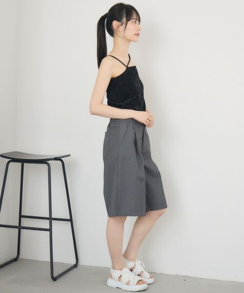 RETRO GIRL（レトロガール）の「ラメベロアカップ付キャミ（キャミソール・レディース・ナチュラル/ブラック/ブラウン・FREE）」の18枚目の写真