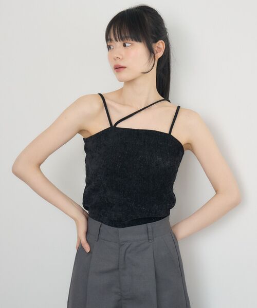 RETRO GIRL（レトロガール）の「ラメベロアカップ付キャミ（キャミソール・レディース・ナチュラル/ブラック/ブラウン・FREE）」の21枚目の写真