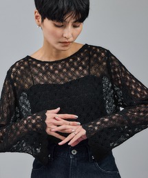 SALON adam et rope' | ラッセルレースレイヤードブラウス / セットアップ対応(シャツ/ブラウス)