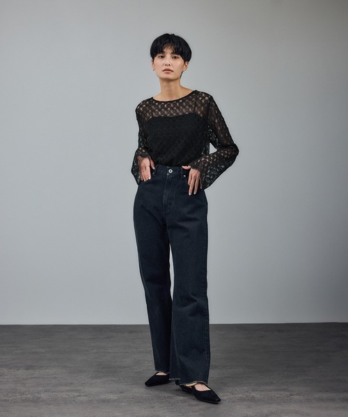 サロン アダム エ ロペ（SALON adam et rope’ ）/ラッセルレースレイヤードブラウス / セットアップ対応 ラッセルレースレイヤードブラウス / セットアップ対応（シャツ