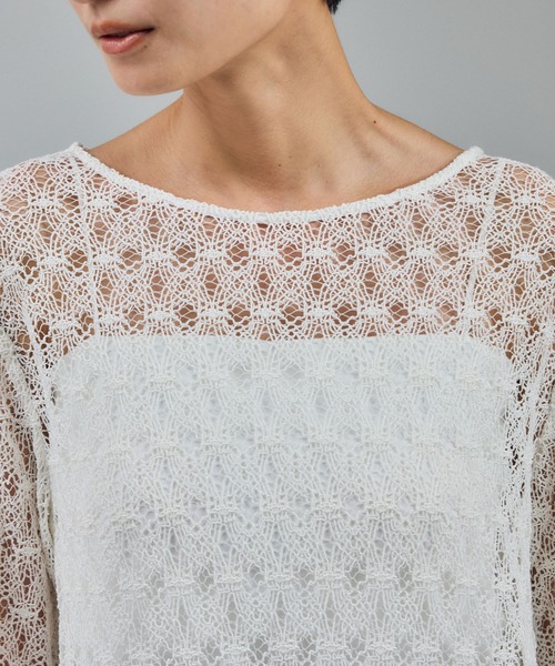 ラッセルレースレイヤードブラウス / セットアップ対応（シャツ