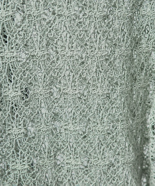 SALON adam et rope'(サロン アダム エ ロペ)の「ラッセルレースレイヤードブラウス / セットアップ対応(シャツ/ブラウス・レディース・オフホワイト/ブラック/グリーン系その他・FREE)」の14枚目の写真