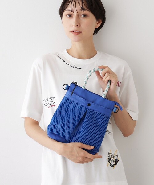 Dessin（デッサン）の「メッシュポケットナイロン  2WAYバッグ（ショルダーバッグ・レディース・グレー/ブルー/ブラック・00）」の4枚目の写真