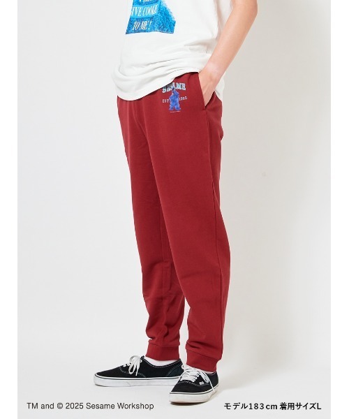 SESAME STREET(セサミストリート)の「【UNISEX】カレッジロゴ 裏毛ロングパンツ(その他パンツ・レディース・バーガンディー/グレー・M/L)」の9枚目の写真