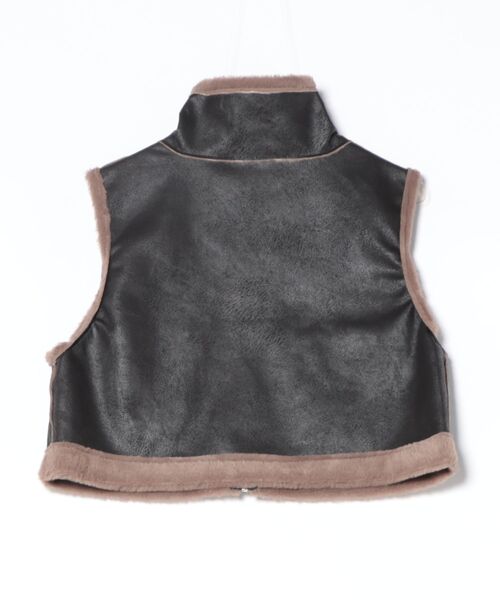 セール】《フェイクレザー×フェイクファー》レディース ジップ