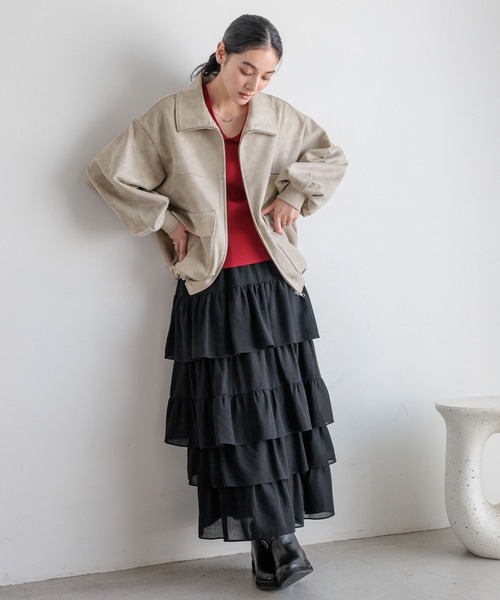 セール】レザーボリュームブルゾン 580814（ブルゾン）｜LOWRYS FARM