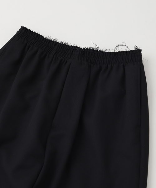 SEEALL（シーオール）の「SEEALL / シーオール RAWCUT EASY PANTS WOOL（その他パンツ・メンズ・ブラック・3）」の2枚目の写真