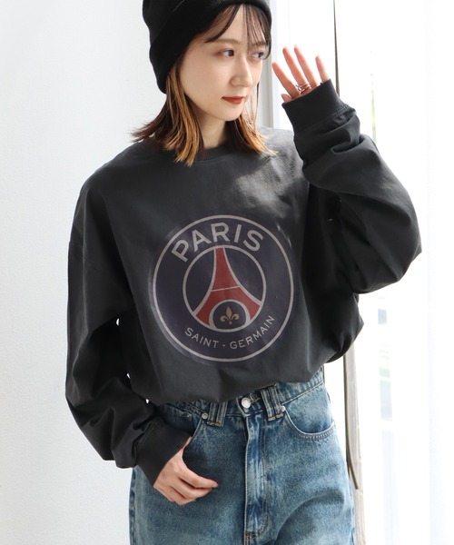 PARIS SAINT-GERMAIN(パリサンジェルマン)の「【Paris Saint-Germain/パリサンジェルマン】ヴィンテージピグメント加工 ロゴエンブレム ロングスリーブTシャツ(Tシャツ/カットソー・メンズ・ブラック系/ブラック系1・M/L/XL)」の12枚目の写真
