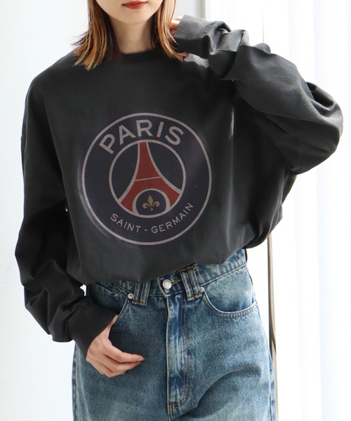 PARIS SAINT-GERMAIN(パリサンジェルマン)の「【Paris Saint-Germain/パリサンジェルマン】ヴィンテージピグメント加工 ロゴエンブレム ロングスリーブTシャツ(Tシャツ/カットソー・メンズ・ブラック系/ブラック系1・M/L/XL)」の13枚目の写真