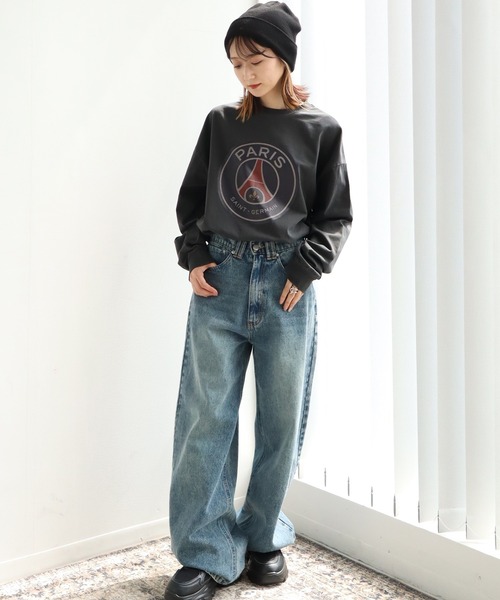 PARIS SAINT-GERMAIN(パリサンジェルマン)の「【Paris Saint-Germain/パリサンジェルマン】ヴィンテージピグメント加工 ロゴエンブレム ロングスリーブTシャツ(Tシャツ/カットソー・メンズ・ブラック系/ブラック系1・M/L/XL)」の16枚目の写真