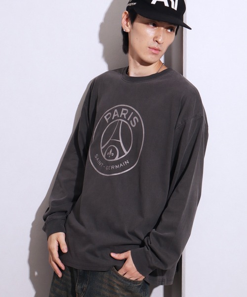 PARIS SAINT-GERMAIN（パリサンジェルマン）の「【Paris Saint-Germain/パリサンジェルマン】ヴィンテージピグメント加工 ロゴエンブレム  ロングスリーブTシャツ（Tシャツ/カットソー・メンズ・ブラック系/ブラック系1・M/L/XL）」の19枚目の写真