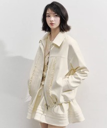 SunsetPark（サンセットパーク）の「フロントフリル オーバーサイズジャケット SP25f011【SunsetPark】【2025AW】（ブルゾン）」
