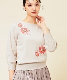Sunauna（スーナウーナ）の「【SS～Lサイズ展開／手刺繍】クラフトニット（ニット/セーター・レディース）」