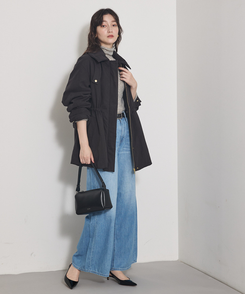 qualite（カリテ）の「ピーチパデッドブルゾン/冬服/春まで使いやすい/軽アウター/中綿/モンスターパーカー（ブルゾン・レディース・ブラック/ベージュ・38/36）」の19枚目の写真