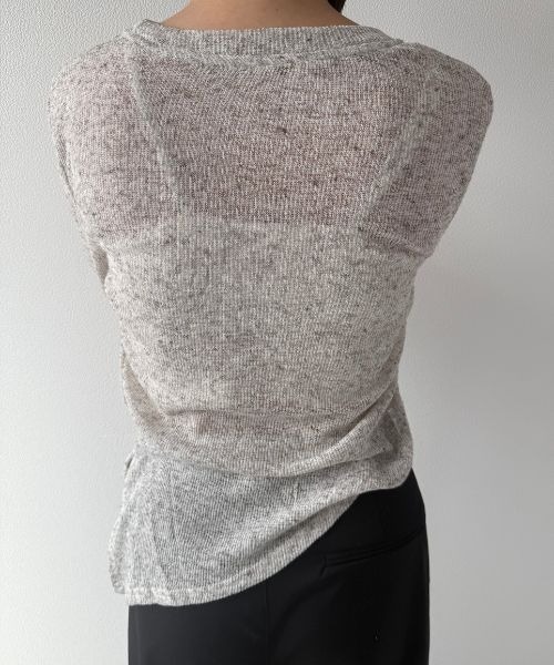 Geeong(ジーオン)の「【ZOZO限定】アシンメトリー シャーリング シアーニット(Tシャツ/カットソー・レディース・ライトブルー/グレー/ホワイト・FREE)」の13枚目の写真