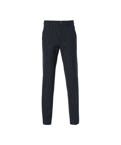 ZOY(ゾーイ)の「MEN マイクロピーチチョークストライプ ロングパンツ(スラックス・メンズ・ネイビー系・79cm/85cm/88cm/82cm)」の1枚目の写真