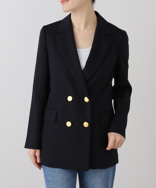 La TOTALITE（ラトータリテ）の「T/Wダブルブレストジャケット（その他アウター・レディース・ネイビー/ベージュ/ブラウン・36/40/38）」の5枚目の写真