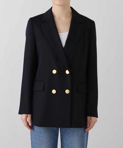 La TOTALITE（ラトータリテ）の「T/Wダブルブレストジャケット（その他アウター・レディース・ネイビー/ベージュ/ブラウン・36/40/38）」の6枚目の写真