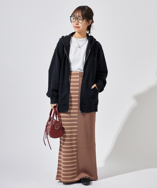 MILLER(ミラー)の「R.P.miller/ミラー Waffle Skirt サイドスリット ワッフル生地 タイトスカート(スカート・レディース・ブラウン/グリーン/ブルー・FREE)」の9枚目の写真