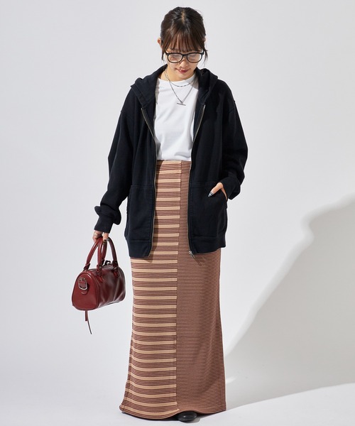 MILLER(ミラー)の「R.P.miller/ミラー Waffle Skirt サイドスリット ワッフル生地 タイトスカート(スカート・レディース・ブラウン/グリーン/ブルー・FREE)」の11枚目の写真