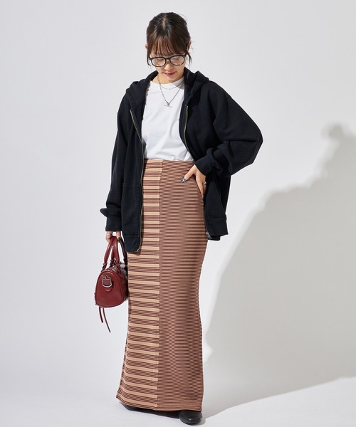 MILLER(ミラー)の「R.P.miller/ミラー Waffle Skirt サイドスリット ワッフル生地 タイトスカート(スカート・レディース・ブラウン/グリーン/ブルー・FREE)」の12枚目の写真
