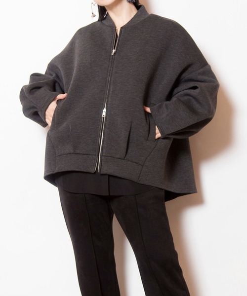 OSMOSIS（オズモーシス）の「ボンディングブルゾン（ブルゾン・レディース・グレー/ブラック/チャコール・ONE SIZE）」の3枚目の写真