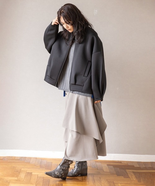 OSMOSIS（オズモーシス）の「ボンディングブルゾン（ブルゾン・レディース・グレー/ブラック/チャコール・ONE SIZE）」の21枚目の写真