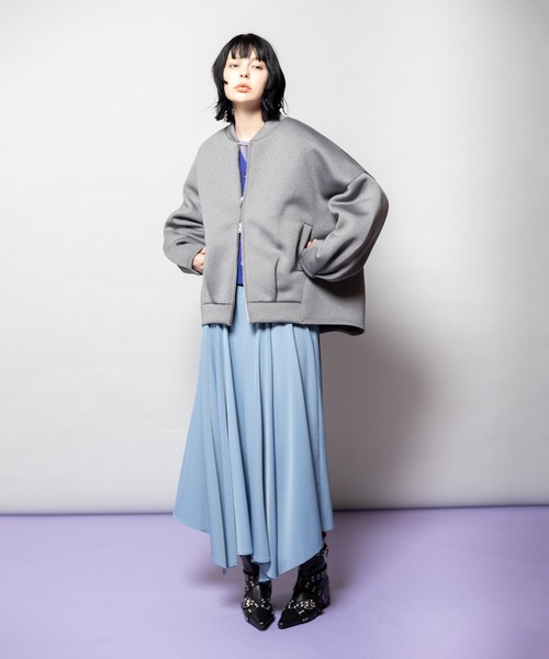 OSMOSIS（オズモーシス）の「ボンディングブルゾン（ブルゾン・レディース・グレー/ブラック/チャコール・ONE SIZE）」の6枚目の写真