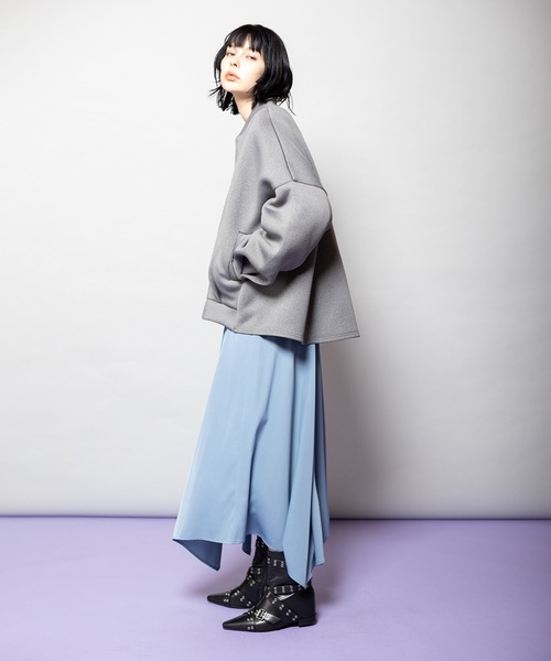 OSMOSIS（オズモーシス）の「ボンディングブルゾン（ブルゾン・レディース・グレー/ブラック/チャコール・ONE SIZE）」の5枚目の写真