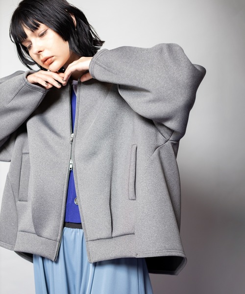 OSMOSIS（オズモーシス）の「ボンディングブルゾン（ブルゾン・レディース・グレー/ブラック/チャコール・ONE SIZE）」の12枚目の写真