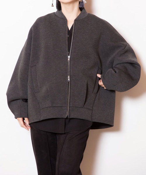 OSMOSIS（オズモーシス）の「ボンディングブルゾン（ブルゾン・レディース・グレー/ブラック/チャコール・ONE SIZE）」の11枚目の写真