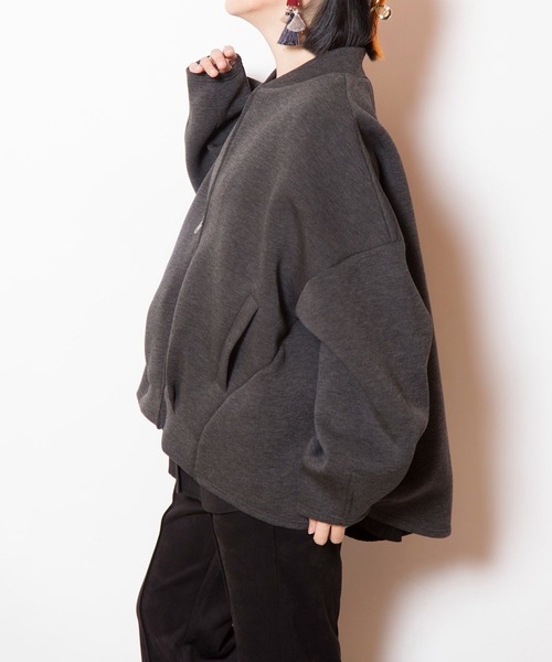 OSMOSIS（オズモーシス）の「ボンディングブルゾン（ブルゾン・レディース・グレー/ブラック/チャコール・ONE SIZE）」の13枚目の写真