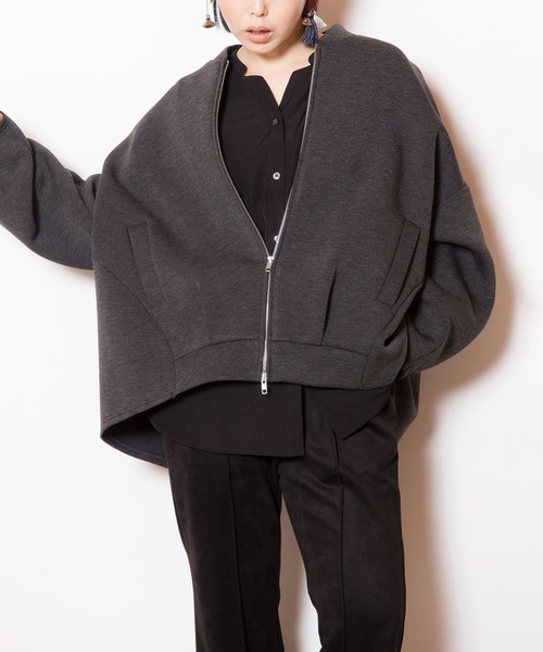 OSMOSIS（オズモーシス）の「ボンディングブルゾン（ブルゾン・レディース・グレー/ブラック/チャコール・ONE SIZE）」の18枚目の写真