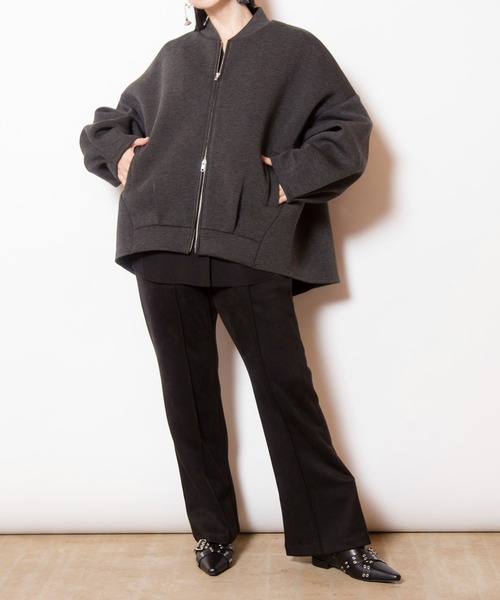 OSMOSIS（オズモーシス）の「ボンディングブルゾン（ブルゾン・レディース・グレー/ブラック/チャコール・ONE SIZE）」の15枚目の写真