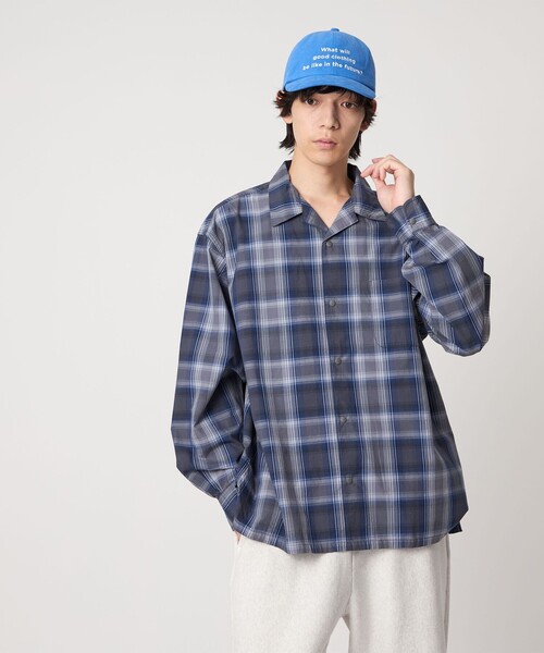 CITEN（シテン）の「＜CITEN＞オンブレーチェックシャツジャケット（シャツ/ブラウス・メンズ・ネイビー/ブラウン系・L/M）」の4枚目の写真