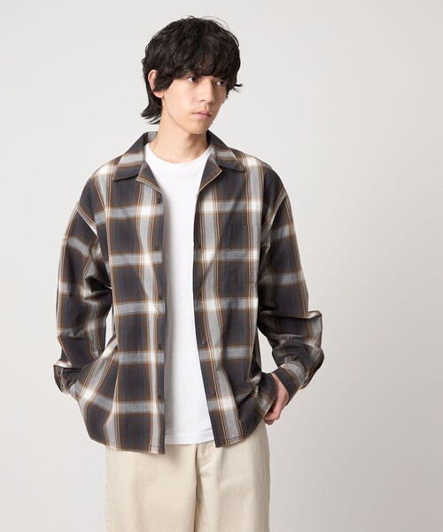 CITEN（シテン）の「＜CITEN＞オンブレーチェックシャツジャケット（シャツ/ブラウス・メンズ・ネイビー/ブラウン系・L/M）」の6枚目の写真