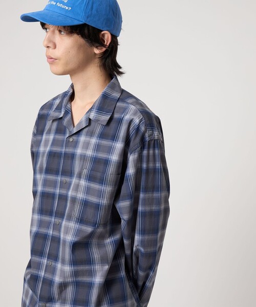 CITEN（シテン）の「＜CITEN＞オンブレーチェックシャツジャケット（シャツ/ブラウス・メンズ・ネイビー/ブラウン系・L/M）」の3枚目の写真