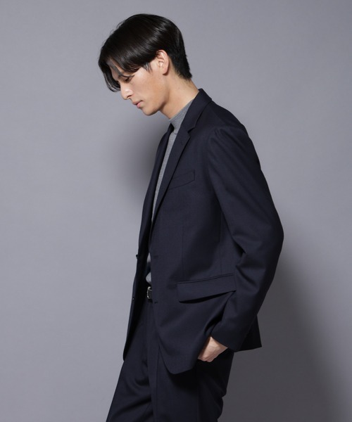 NANO universe（ナノユニバース）の「「N JACKET PREMIUM」RENU(R) ウール混洗えるサキソニージャケット（セットアップ可）（テーラードジャケット・メンズ・ダークネイビー/ダークグレー・S/M/L）」の11枚目の写真