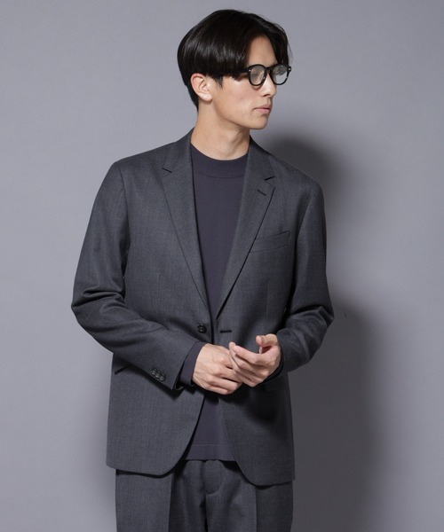 NANO universe（ナノユニバース）の「「N JACKET PREMIUM」RENU(R) ウール混洗えるサキソニージャケット（セットアップ可）（テーラードジャケット・メンズ・ダークネイビー/ダークグレー・S/M/L）」の4枚目の写真