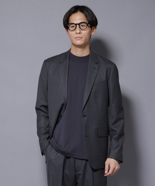 NANO universe（ナノユニバース）の「「N JACKET PREMIUM」RENU(R) ウール混洗えるサキソニージャケット（セットアップ可）（テーラードジャケット・メンズ・ダークネイビー/ダークグレー・S/M/L）」の3枚目の写真