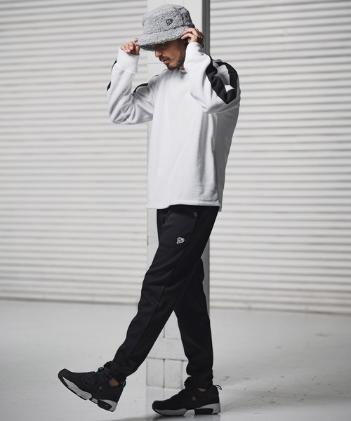 1minute 1second（ワンミニットワンセカンド）の「mp14223-cardboard pants with heart patch イージーパンツ(1M25F240)（スウェットパンツ・メンズ・ネイビー/トップグレー/ブラック・XL/L/M/S）」の12枚目の写真