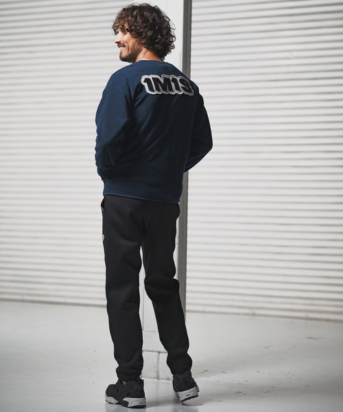 1minute 1second（ワンミニットワンセカンド）の「mp14223-cardboard pants with heart patch イージーパンツ(1M25F240)（スウェットパンツ・メンズ・ネイビー/トップグレー/ブラック・XL/L/M/S）」の13枚目の写真