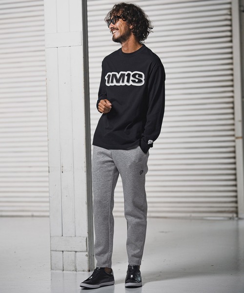 1minute 1second（ワンミニットワンセカンド）の「mp14223-cardboard pants with heart patch イージーパンツ(1M25F240)（スウェットパンツ・メンズ・ネイビー/トップグレー/ブラック・XL/L/M/S）」の14枚目の写真