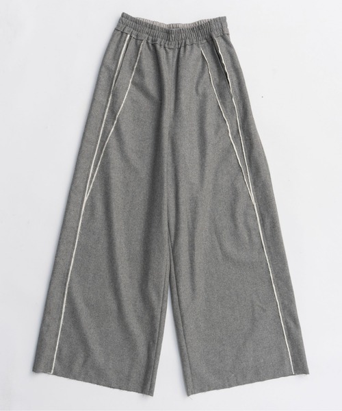 MAISON SPECIAL(メゾンスペシャル)の「Saxony Easy Pants / サキソニーイージーパンツ(その他パンツ・レディース・チャコールグレー/ピンク/ライトグレー・38/36)」の6枚目の写真